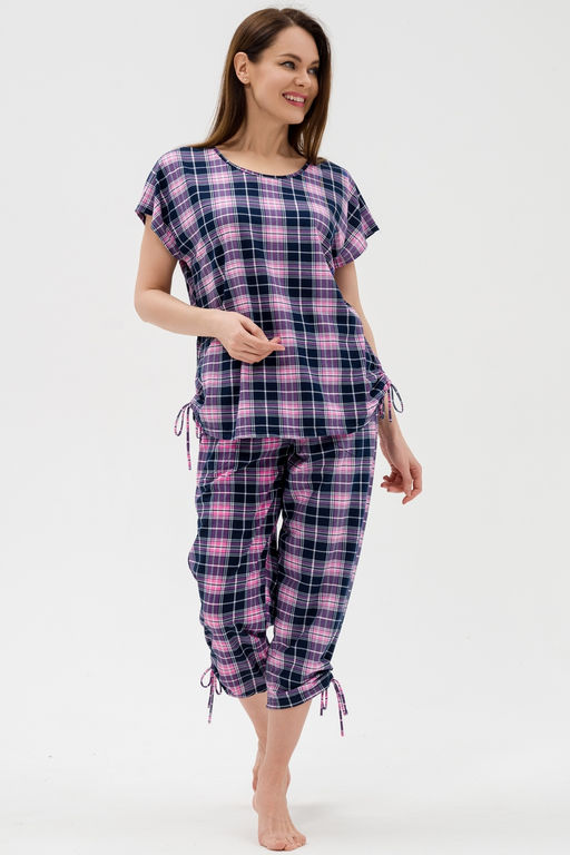 Костюм женский из футболки и брюк из кулирки Крым розовый - Амадэль фото 4