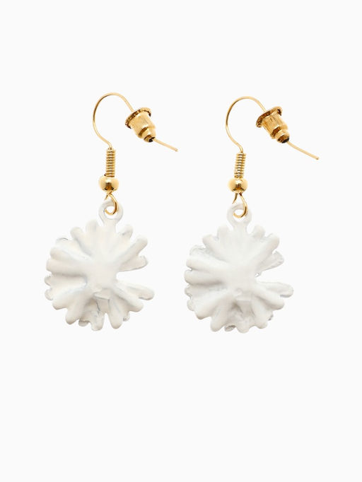 Цена за 2 шт. Серьги металл «Ромашки», жёлто-белые