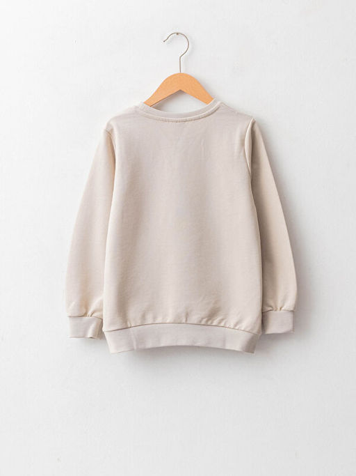 Bisiklet Yaka Bask?l? Uzun Kollu Erkek ?ocuk Sweatshirt - Waikiki фото 2