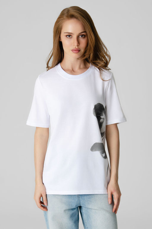 Арт. 31163 Футболка женская  44-50 (4 шт) Цвет:белый