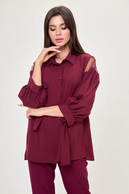 Блуза ANELLI 997 бордо  фото 5
