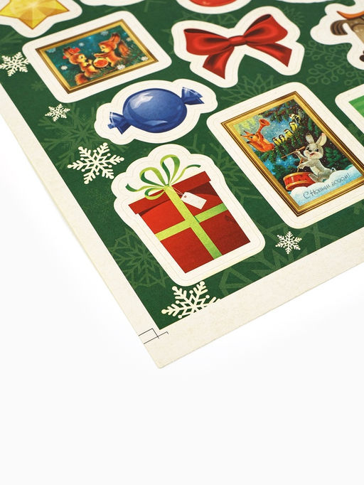 Адвент календарь новогодний с наклейками «Сказочного года», 30×42 см