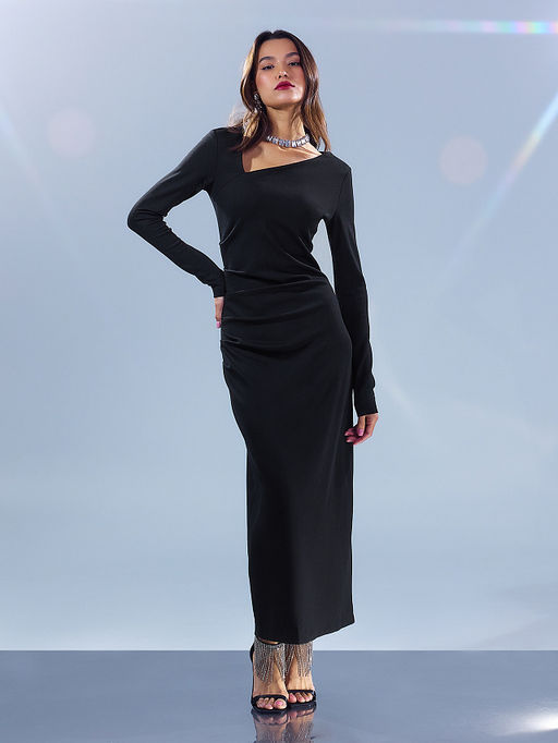 Чёрное платье женское макси - Mark formelle фото 3