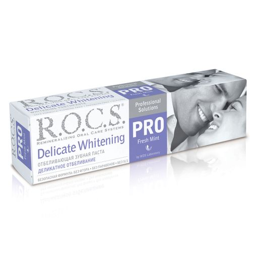 Зубная паста R.O.C.S. PRO. Деликатное Отбеливание, Fresh Mint, 135 гр РОКС  фото 2