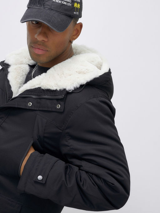 Парка мужская зимняя удлиненная с мехом хаки цвета 8753Ch - Mtforce фото 5