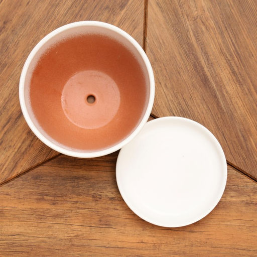 Горшок для цветов «Кот», 1.65 л, d=17 см, h=13 см, керамика, с поддоном, белый