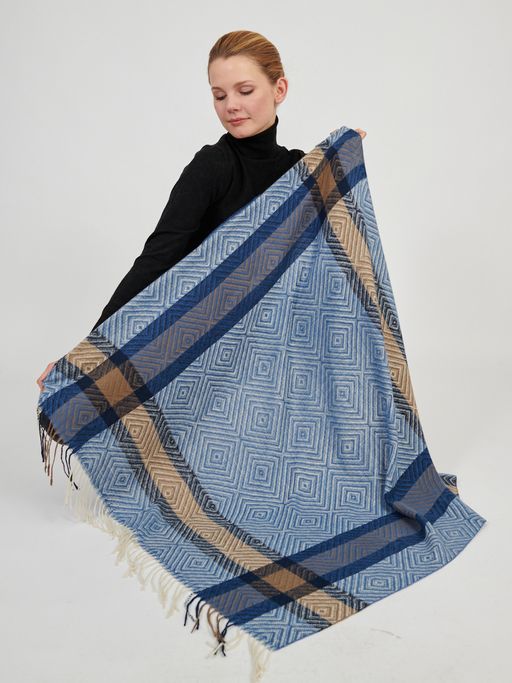 Большой  платок в стиле арт-деко в составе шерсть - Tantino фото 4