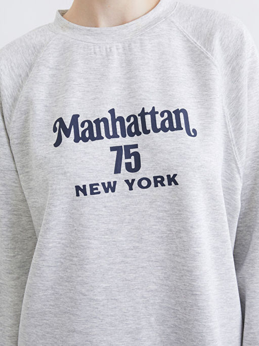 Bask?l? Soft Touch Oversize Kad?n Sweatshirt Tunik