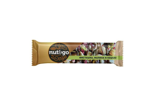 Nut&Go, батончик Фисташка, малина и кешью, 28 г (упаковка 24 шт) - Яшкино фото 3