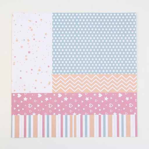 Бумага для скрапбукинга «Яркая геометрия», 12 листов, 30.5×30.5 см, 180 г/м²