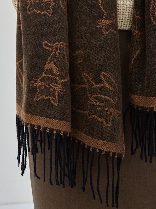 В составе шерсть. Большой теплый двусторонний палантин - Tantino фото 4