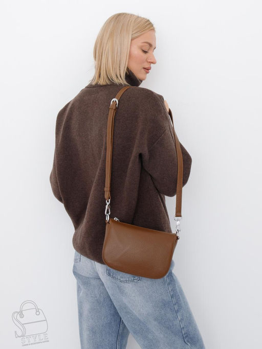 Сумка женская кожаная 1028C brown Polina&Eiterou