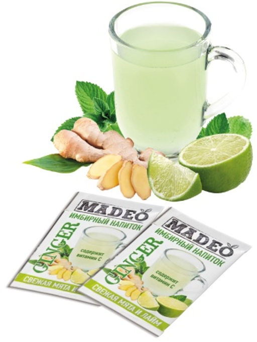 Напиток сухой растворимый Имбирный Лайм-мята 20шт*0,010кг - Madeo фото 3