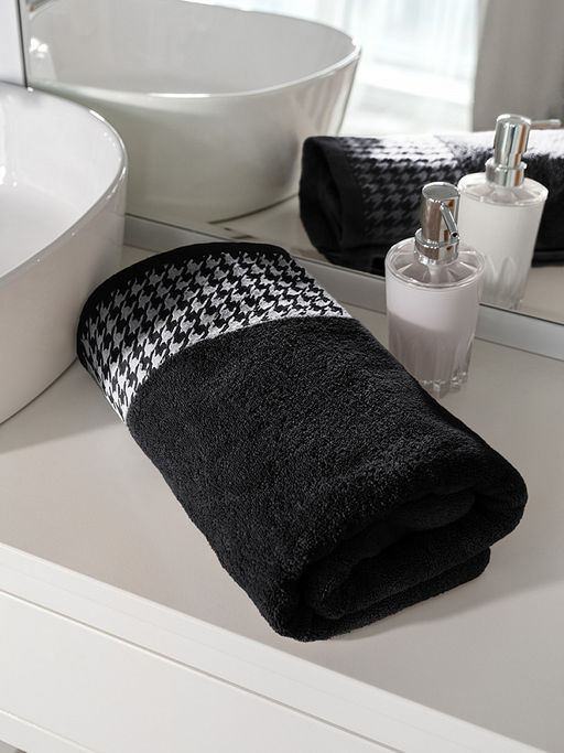 Полотенце для тела 70x130 черный махровая ткань