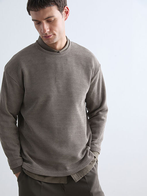 Bisiklet Yaka Erkek Triko Kazak