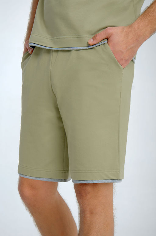 Арт. 63609 Комплект с шортами мужской 48-56 (5 шт) Цвет:полынь