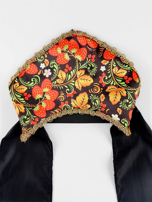 Кокошник карнавальный «Русские узоры», черный
