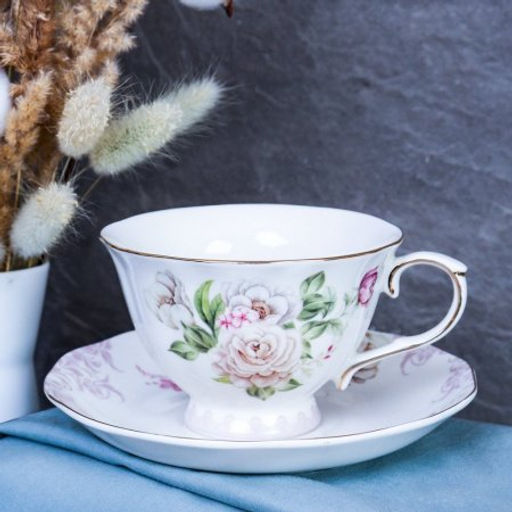 Цена за 1 шт. Чайный набор 12 предметов 250 мл на ножке / RS/12-FY22004 Grey /уп 8/ - ГалеонТрейд фото 3