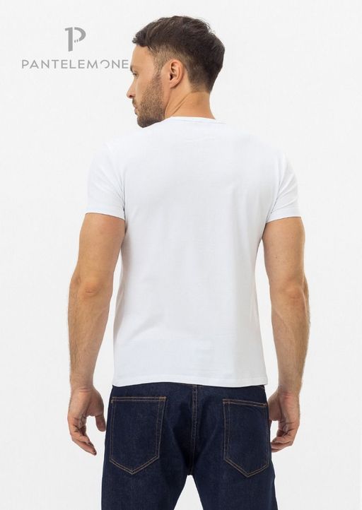 Мужская футболка MF-914 Белый - Pantelemone фото 3