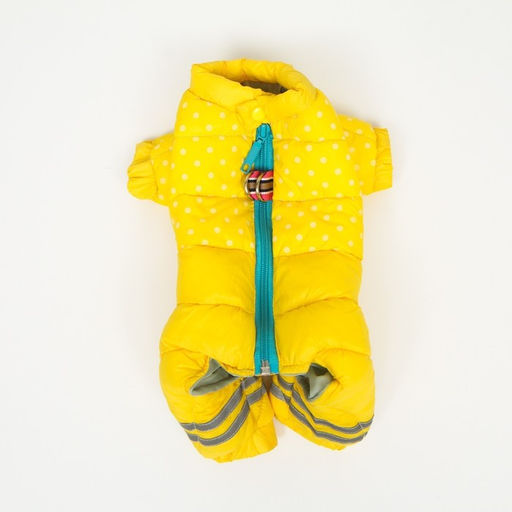 Комбинезон для собак Горошек, размер 12 (ДС 25, ОГ 36, ОШ 28 см), жёлтый - Simaland фото 8