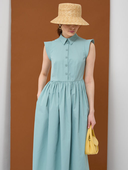 Платье хлопок OD-796-1 св.зеленое OD-796-1