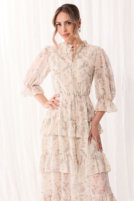 Платье Golden Valley 4919-1 светло-бежевый  фото 2