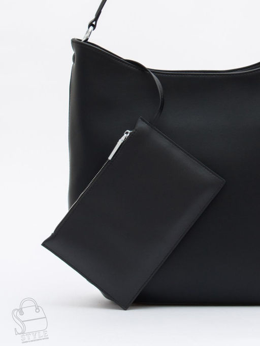 Сумка женская кожаная 1020M black Polina&Eiterou