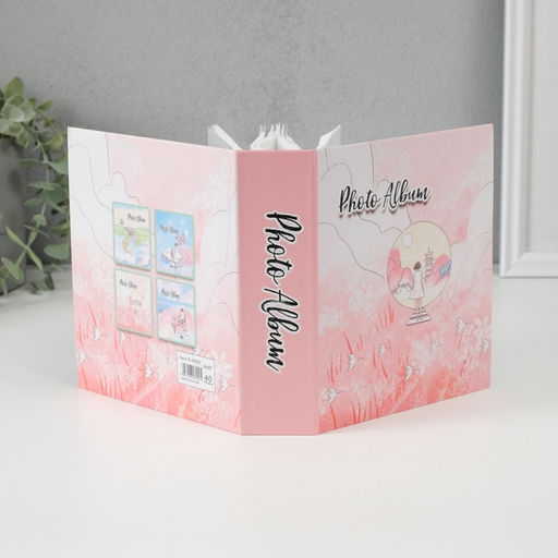 Фотоальбом на 40 фото 10×15 см «Девочка в розовом поле», в коробке, 17×14×4.5 см