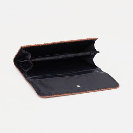 Кошелёк на кнопке, цвет коричневый - Simaland фото 3