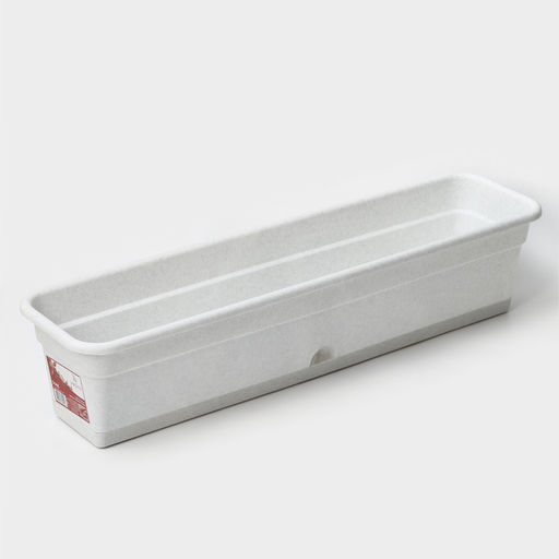 Ящик балконный для цветов, 16 л, 80×20×17.5 см, пластиковый, цвет мраморный