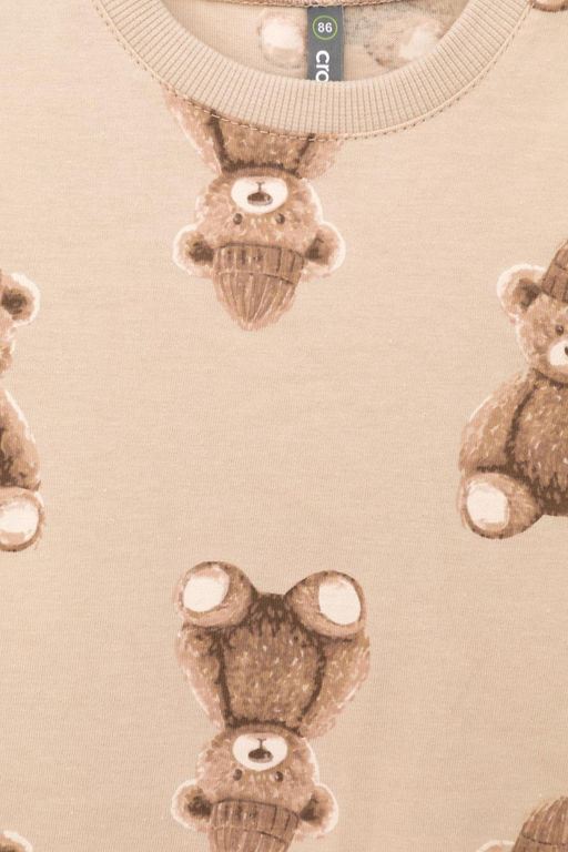 КР 302034/темно-бежевый,плюшевый мишка фуфайка для мал - Crockid фото 2