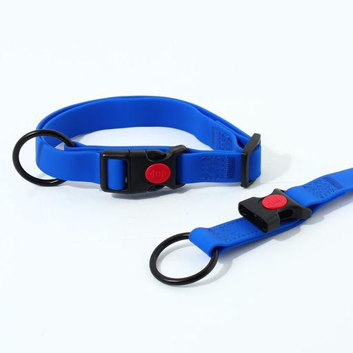 Ошейник для собак биотановый ОШ 30-50 см, синий - Пушистое счастье фото 2