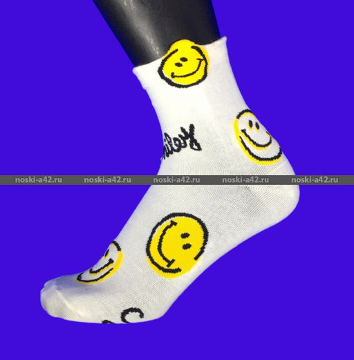 Цена за 10 пар. AMIGOBS ЦВЕТНЫЕ НОСКИ женские Смайлики арт. 1765 фактически р-р 36-40  фото 3