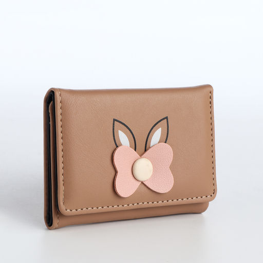 Кошелёк на кнопке, бежевый