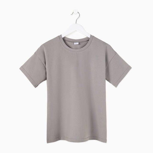 Футболка женская MINAKU: Basic line, серая, размер 42