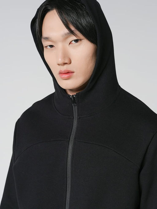 89306 Толстовка на молнии с капюшоном ЧЕРНЫЙ