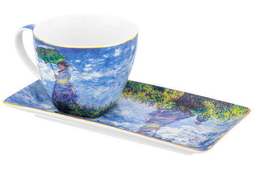 Чашка 250 мл с блюдцем для десерта 20*10*2 см Прогулка NEW BONE CHINA - Elan gallery фото 28