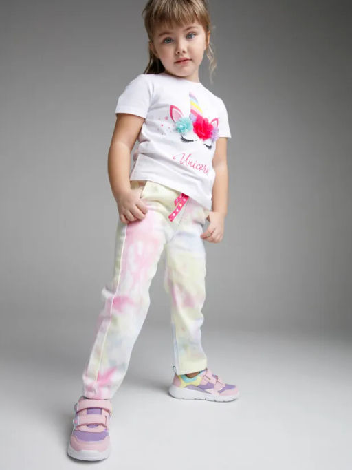 PlayToday / Брюки текстильные джинсовые для девочек  фото 5