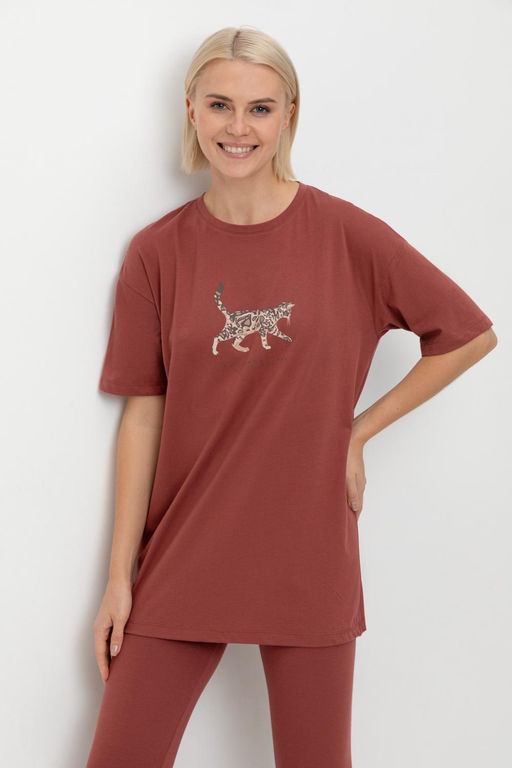 Е 20099/24/шоколадный десерт пижама жен