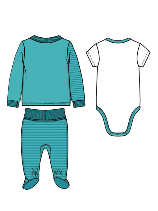 PlayToday / Комплект для мальчика: боди, кофта, ползунки фото 6