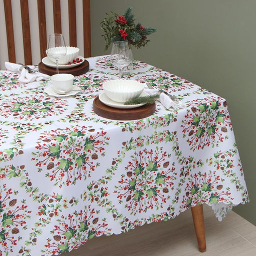 Скатерть Доляна Хвойный узор 145*300 см, 100% п/э  фото 2