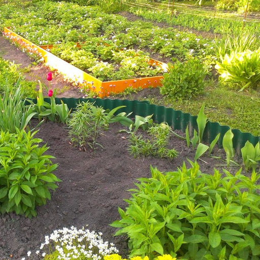 Ограждение для клумбы, 110×24 см, зелёное, «Волна», Greengo