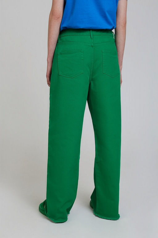 Ярко-синие джинсы с бахромой - Incity фото 8