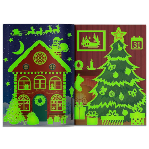 Волшебные картинки Снеговик. Светятся в темноте, 4 аппликации, 12 стр. - Буква-ленд фото 4