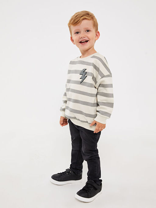 Bisiklet Yaka Erkek Bebek Sweatshirt - Waikiki фото 2