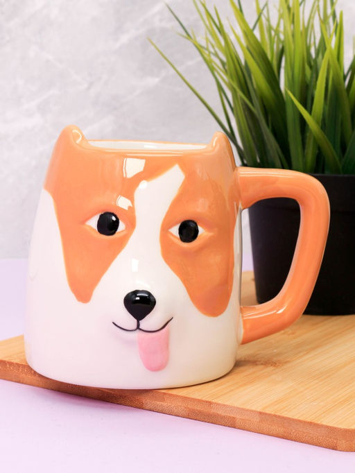 Кружка керамическая Dog with ears, brown (500 мл)