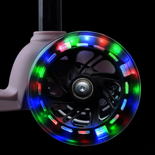 Самокат трёхколёсный ROCKET колёса световые PU, цвет коричневый