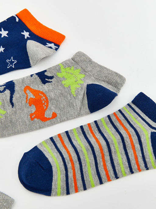 Desenli Erkek ?ocuk Patik ?orap 5li