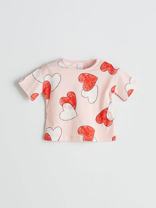 Kalp Bask?l? K?z Bebek Ti??rt 2li