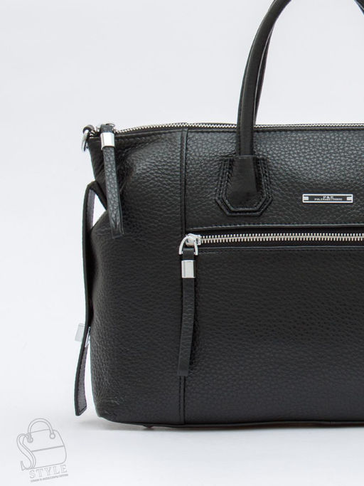 Сумка женская кожаная 1061C black Polina&Eiterou